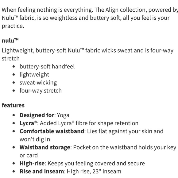 Lululemon Align high-rise crop 23” - Picture 6 of 9